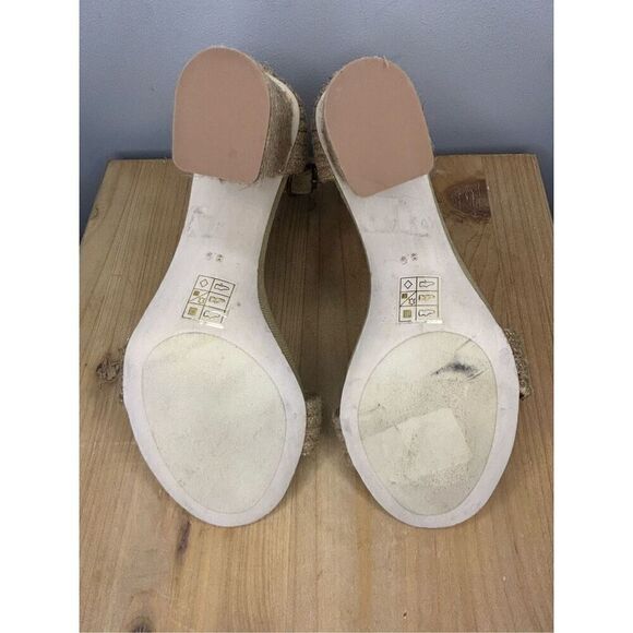 Jeffrey Campbell Women’s Rowboat Round Toe Block Heel Sandal Tan Sz 8.5 - Picture 5 of 6